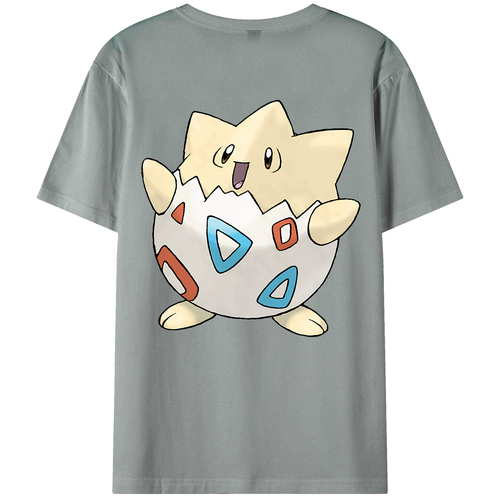 （画像用） ポケットモンスター Pokémon 綿100％ メンズ半袖Tシャツ（バックプリント） 通気性